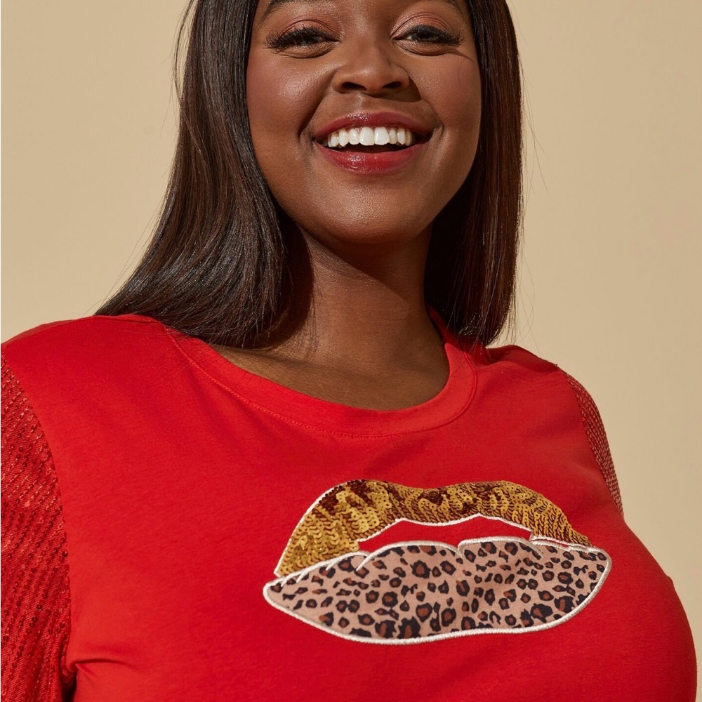 Leopard Lips Patch Tee - Picture 3 of 3
